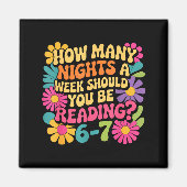 Funny Reading Book Teacher 67 Six Seven Meme  マグネット (正面)