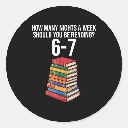 Funny Reading Book Teacher 67 Six Seven Meme  ラウンドシール (正面)