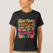 Funny Reading Book Teacher 67 Six Seven Meme  Tシャツ (正面)