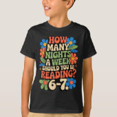 Funny Reading Book Teacher 67 Six Seven Meme Tシャツ (正面)