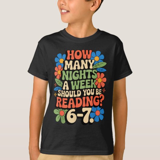 Funny Reading Book Teacher 67 Six Seven Meme Tシャツ (正面)
