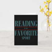 Funny Reading Is My Favorite Srt Book Lover Quote  カード (黄色い花)