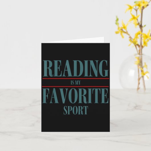 Funny Reading Is My Favorite Srt Book Lover Quote  カード (黄色い花)