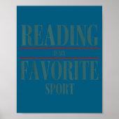 Funny Reading Is My Favorite Srt Book Lover Quote ポスター (正面)