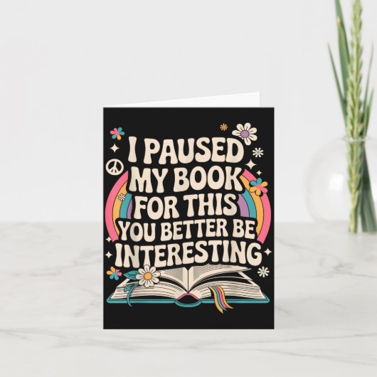 Funny Reading Quote For Bookworm And Librarian カード (正面)
