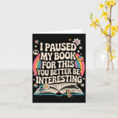 Funny Reading Quote For Bookworm And Librarian カード (黄色い花)
