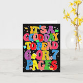 Funny Reading Six Seven It's A Good Day To Read 6 カード (黄色い花)