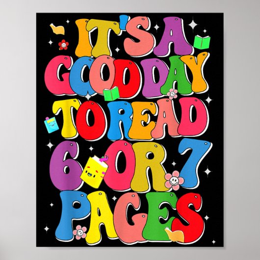 Funny Reading Six Seven It's A Good Day To Read 6 ポスター (正面)