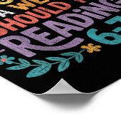 Funny Reading Six Seven Meme Book Lover 67 Teacher ポスター (角)