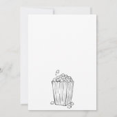 Funny Ready To Pop Popcorn Champagne Baby Shower 招待状 (裏面)