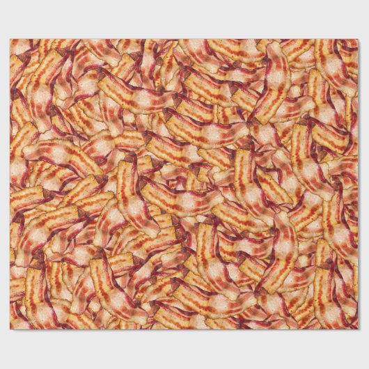 Funny Real Bacon Pattern Gag Gift ラッピングペーパー (フラット)
