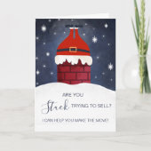 funny real estate agent Happy Christmas greetings  カード (正面)