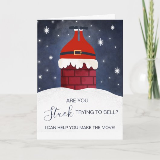 funny real estate agent Happy Christmas greetings カード (正面)