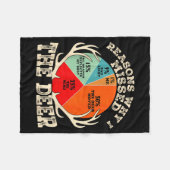 Funny Reasons I Missed The Deer Hunting Hunter Sea フリースブランケット (正面(横))