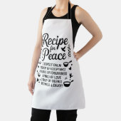 Funny Recipe Quote Kitchen Calm, Acceptance & Love エプロン (インサイチュ)