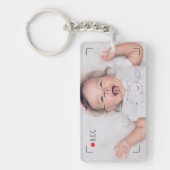 Funny Record Red Dot Custom Photo キーホルダー (正面)