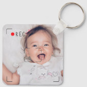 Funny Record Red Dot Custom Photo キーホルダー (裏面)