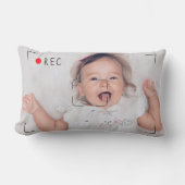 Funny Record Red Dot Custom Photo ランバークッション (正面)