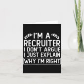 Funny Recruiter Design Saying_ I M A Recruiter I D カード (正面)