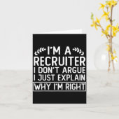 Funny Recruiter Design Saying_ I M A Recruiter I D カード (黄色い花)