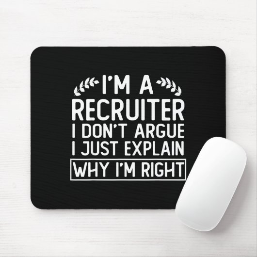 Funny Recruiter Design Saying_ I M A Recruiter I D マウスパッド (マウス)