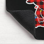 Funny Red And Black Buffalo Plaid Axolotl Christma マウスパッド (コーナー)