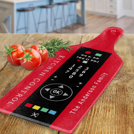 Funny Red and Black TV Remote Kitchen Control カッティングボード