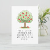 Funny Red Apple Eat a Red Apple Day サンキューカード (スタンド正面)