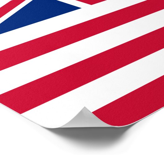 Funny Red Blue Make America Royal Again Flag ポスター (角)