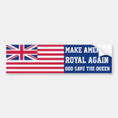 Funny Red Blue Make America Royal Again Graphic バンパーステッカー (正面)