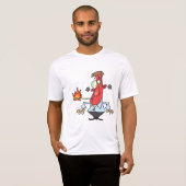 Funny Red Face Man with Thermometer Fever Tシャツ (正面フル)