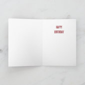 Funny Red Kidney Bean Best Friend Birthday カード (内部)