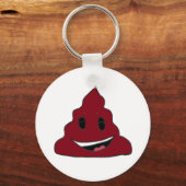Funny Red Poop Emoji Keychain キーホルダー (正面)