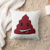 Funny Red Poop Emoji Pillow クッション (ブランケット)
