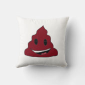 Funny Red Poop Emoji Pillow クッション (裏面)