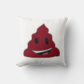Funny Red Poop Emoji Pillow クッション (正面)