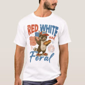 funny red white and bruh shirt tシャツ (正面)