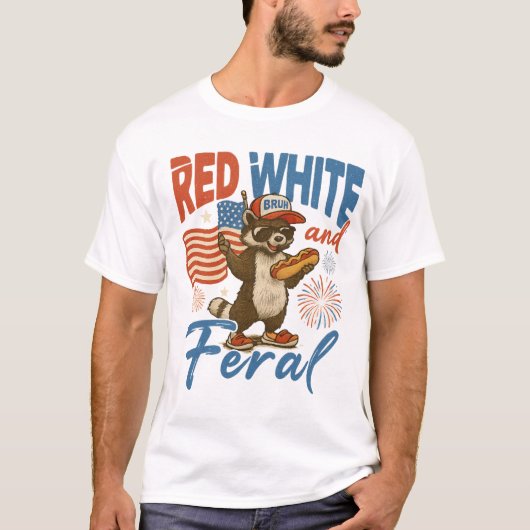funny red white and bruh shirt tシャツ (正面)