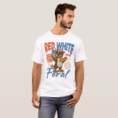 funny red white and bruh shirt tシャツ (正面フル)