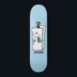 Funny refrigerator cartoon illustration スケートボード<br><div class="desc">Cute refrigerator cartoon illustration.</div>
