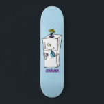 Funny refrigerator cartoon illustration スケートボード<br><div class="desc">Cute refrigerator cartoon illustration.</div>