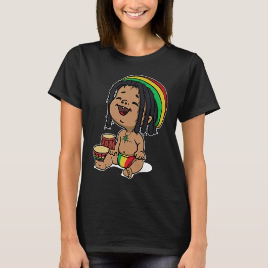 Funny Reggae Jamaica Music Ragga Reggaeton Relax F Tシャツ (正面)