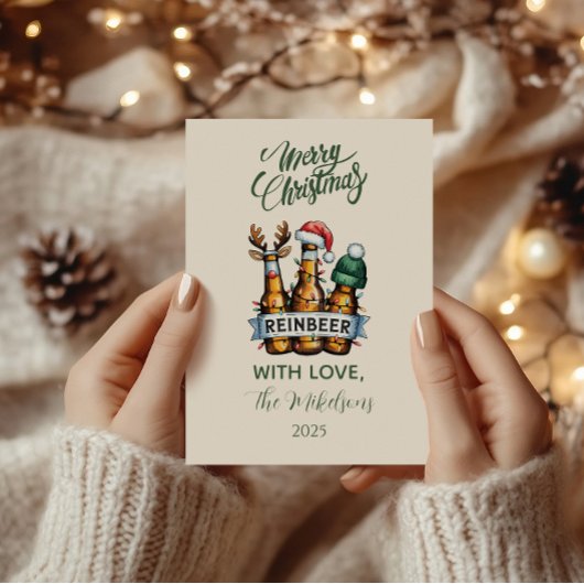 Funny Reinbeer Christmas シーズンカード