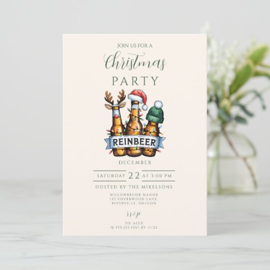 Funny Reinbeer Christmas 招待状 (スタンド正面)