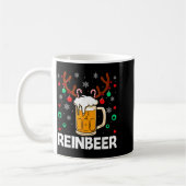 Funny Reinbeer Winedeer Beer Wine Matching Couples コーヒーマグカップ (左)