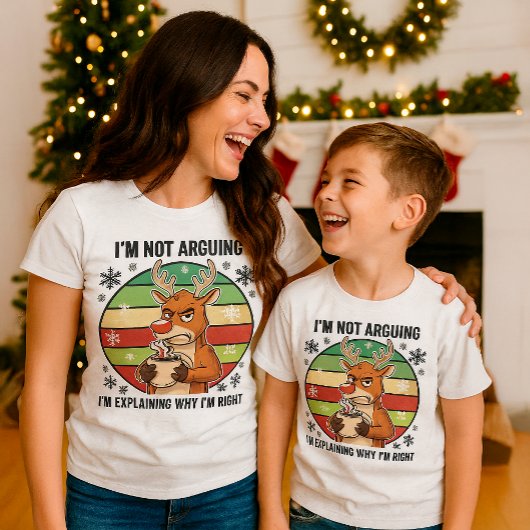 Funny Reindeer Christmas I’m Not Arguing Holiday Tシャツ