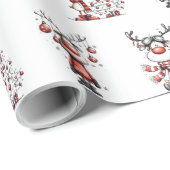 Funny Reindeer Christmas Wrapping Paper – Oh Deer! ラッピングペーパー (ロールコーナー)