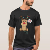 Funny Reindeer Farting Oops  Tシャツ (正面)