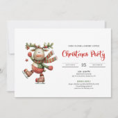 Funny Reindeer minimalist modern party invitation 招待状 (正面)