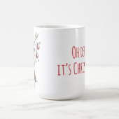Funny Reindeer Mug – Oh Deer Christmas! コーヒーマグカップ (中央)